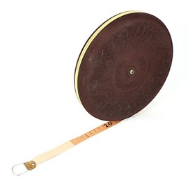 IIVVERR Burgundy Round Plastic Housing Retractable Metric Ruler Range Measuring Measure Tape 50M 164Ft (Cinta métrica retráctil de la medida de la regla métrica retráctil de la cubierta plástica de Bo