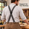 Men's Work Suspenders – 1.5-Inch Adjustable Elastic X-Back Straps with