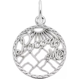 Rembrandt Sterling Silver Pocono Mountains Faceted Charm by Rembrandt