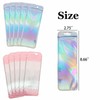100 PCS Pen Packaging Bags Resealable Holographic Bags for Small