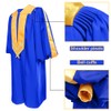 Herrenbek Unisex Choir Robe with Gold Satin Stole for Church,