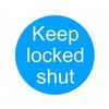 Seco Keep Locked Shut Sign, 100mm x 100mm - 1mm