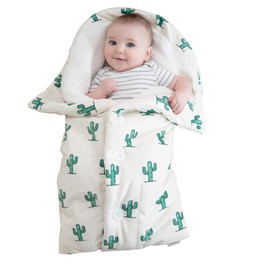 Snuggle Baby The Swaddle Blanket - Green Cactus - Sleep Swaddle Blankets For Baby Boy & Girl - Infant Sleep Sack 0-3 Months - Newborn Wrap - Newborn Essentials For Baby