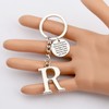 BNQL Letter Keychain Initial Alphabet Initial Letter Pendant with Key