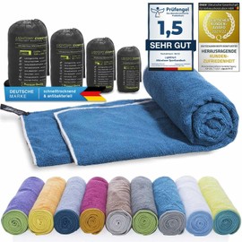 LightDry® Original Microfibre Sports Towel, Backpack, Travel Towel, Sports & Fitness Bath Towel, Absorbent, Lightweight, Antibacterial and Extremely Quick-Drying