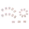 Light Blue Heart Shape Irregular Pattern 24pcs Nail Tips for