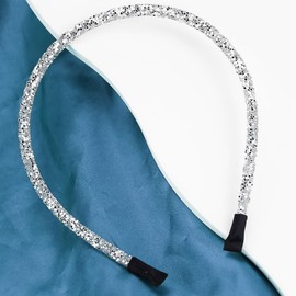 Doneace Christmas Headbands Winter White Glitter Hair Bands Sparkle and Shine Hair Hoop Xmas Hair Accessories Headdress For Women Girls New Year Festive Party Gift Decoration