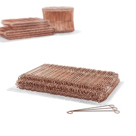 Heimfleiss® Thumb Wire Concrete Binding Wire 1.0 x 100-160 mm (Pack of 250) – Copper-Plated Binding Wire in 250, 500 & 1000 Bundles – Eyelet Wire Drill Wire for Drill Device & Threading Pliers – Wire