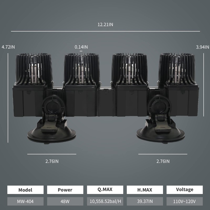 Upettools 12680 GPH Wave Maker Aquarium Circulation Pump - 4-Head