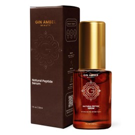 Gin Amber Beauty - Peptide Facial Serum – Firming & Tightening Skin Serum with Vitamin E for a Radiant Look (1 fl oz - 30 ml)