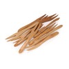 BambooMN Reusable Bamboo Appetizer Forks Picks 3.7" Carbonized Brown, 10