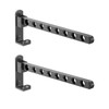 2 Pack Stainless Steel Clothes Hanger Drying Racks, Wall Mount