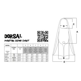 DORSAL Bodyboard Bodysurfing Floating Swimfins (Flippers) Grey/Orange X-Small - Mens US Size 5 - 6