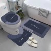 3pz Tapete Baño Ultra Suave Alfombra Antidesliz Absorbente