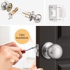 Probrico Colonial Style Passage Door Knobs Brushed Nickel Door Handle