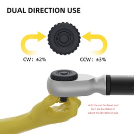 TAGVIT 1/2 Inch Drive Digital Torque Wrench, 12.5-250.8 Ft.lb/17-340 Nm Electronic Torque Wrench, ±2% Accuracy with Preset Value, Data Storage, Buzzer and LED Flash Notification for Motorcycle, Car