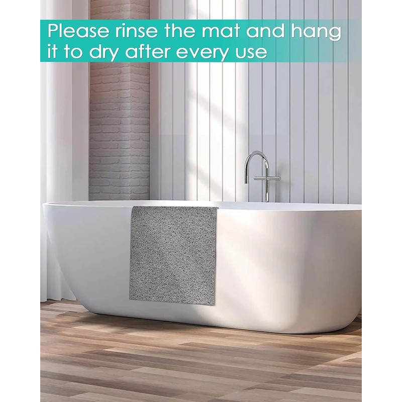 godehone Shower Mats Non Slip without Suction Cups, 15.7"× 36",