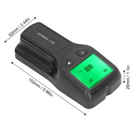 Stud Finder Wall Scanner Sensor 5 in 1 HD LCD Display Electronic Stud Detector ABS for Wood Pipes Metal AC Wires (Black)