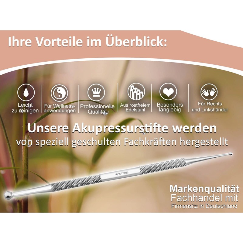 Acupressure Pen - 15 cm - 2/5 mm - Stainless