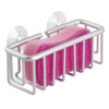 InterDesign Metro Rustproof Aluminum Suction Sponge Holder for Kitchen Sink