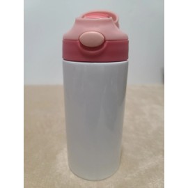 Unbranded 12oz Tumbler Sublimation Blank Sippy Cup for Kids, Leak Proof Straw Lid & Handle