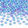 144 Pieces SS30 Sapphire AB Hotfix Rhinestones Flatback Round Crystal