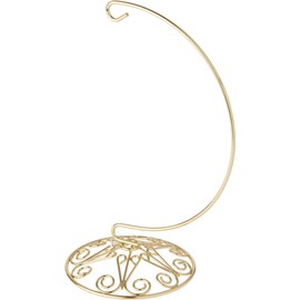 Bard's Ornate Gold-Toned Ornament Stand, Medium, 8.25" H x 4" W x 4" D