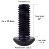 VAMUOEFL 8-32 x 1/2" Button Head Socket Cap Bolts Screws
