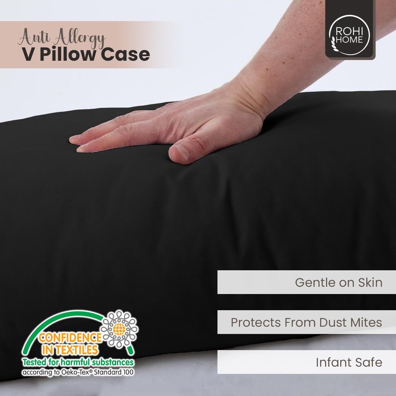 Rohi Plum V Shaped Pillowcase – Soft & Breathable V