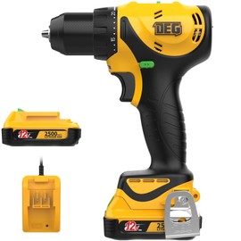 DEGLASERS 12V MAX Cordless Drill,Electric Power Drill Set with Battery & Charger, 3/8-Inch Keyless Chuck, 2 Variable Speed, 20+1 Torque Setting Power Tools Kit