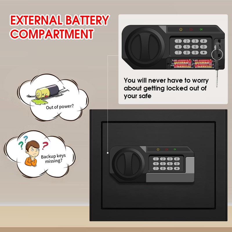 1.8 Cubic Feet Small Personal Safe for Home Use, Anti-theft