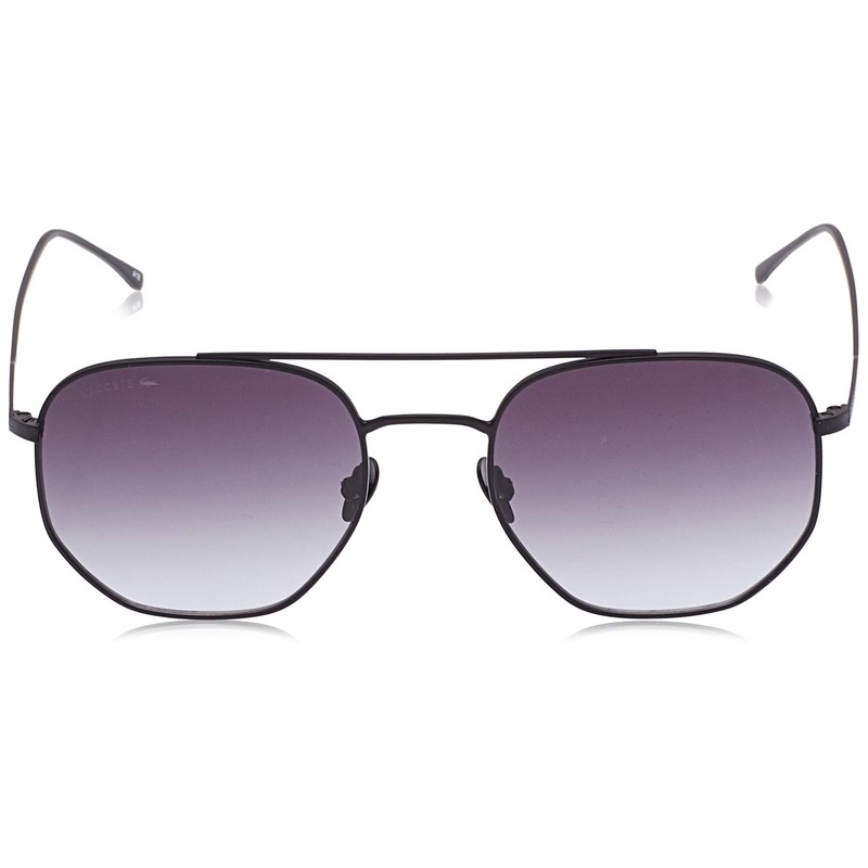 Lacoste L210S Square Sunglasses, Black Matte/Grey Gradient, 54 mm