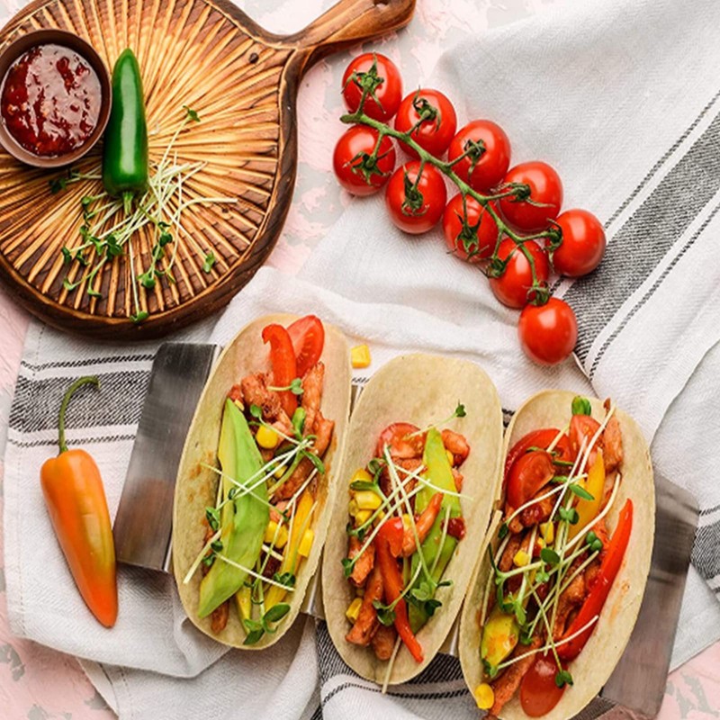 Bekith Taco Holder Stand 6 Pack, Stainless Steel Taco Holder