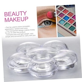 Caja De Maquillaje Vacía 6 Compartimentos Forma De Flor, 8 Unidades, Para Sombras De Ojos, Rubores y Correctores, Portátil Para Viaje, Suministros De Maquillaje Rellenables