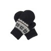 Kids Winter Soft Warm-Knit-Mittens, Boys-Girls Snowflake-Print Warmly Double-Layer Snow-Mittens Ski-Gloves