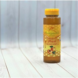 Peach Honey - Organically Flavored - Squeeze Bottle (Net Wt 12 Oz) - NEW Size