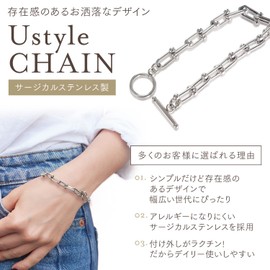 Napist NPBRS001 Women's Bracelet, 316L Surgical Stainless Steel, Hypoallergenic to Metals, Accessory, Chain, Silver, Metal Stainless Steel