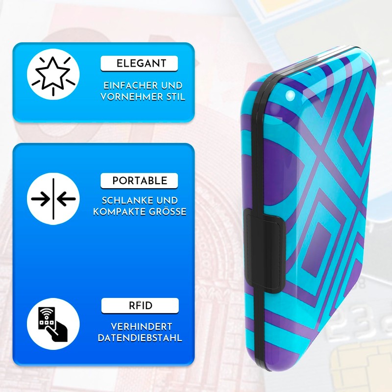 Card Holder for Men and Women, Aluminium with RFID Locking