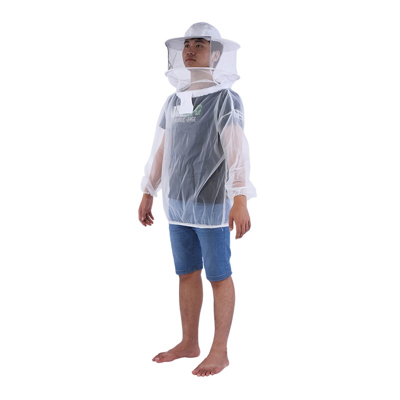 Professional Beekeeper Jacket Transparent Beekeeping Protective Suit Equipment with Hooded