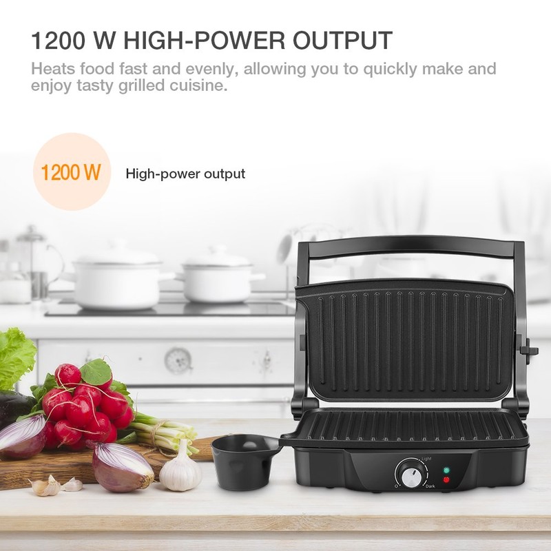 Panini Maker, iSiLER 2 Slice Panini Press Grill, Electric Sandwich