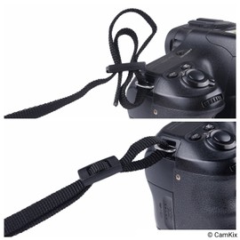 3X Kamera-Haltegurt mit Karabiner - Sichern Sie Ihre DSLR oder Kompaktkamera doppelt - Zuerst an der Kameraöse befestigen - Dann an Kameragurt, Stativ, Einbeinstativ etc. anschließen