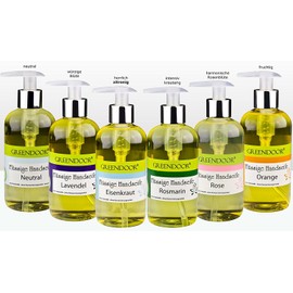 GREENDOOR Lavender Liquid Soap, Vegan Soap, 250 ml, Natural Cosmetics, Biodegradable, No Parabens, Natural Cruelty Free Palm Oil, Natural Soap Made from Organic Olive Oil, Liquid Hand Soap