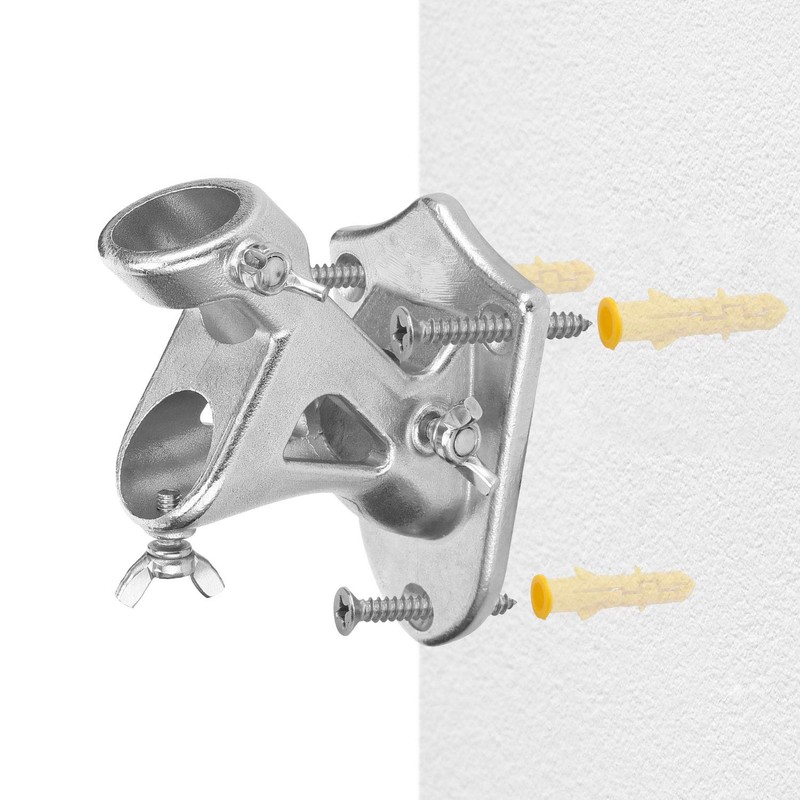 LOMETY Stainless Steel Heavy Duty Flag Pole Holder，Wall Mount House