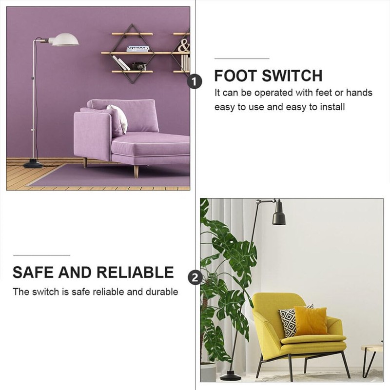 TEHAUX Floor Light Foot Lamp Floor 6pcs Light Round Pedal