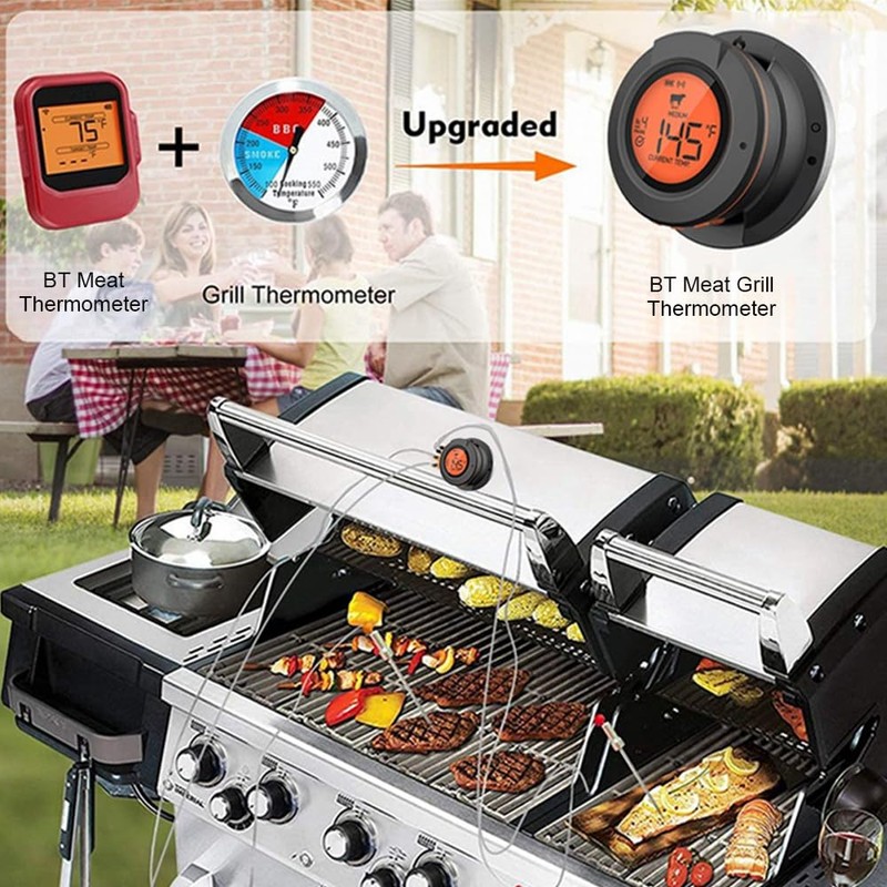 Wireless Meat Thermometer with 2 Probes, 164FT BT4.2 APP Control