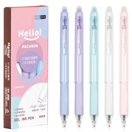 MOZXIRZ 5 Pcs Erasable Gel Pens Retractable Erasable Pens 0.5mm Blue Ink Smooth Writing Pen Aesthetic Pen for Women Office School Supplies (5Pcs Blue Ink)