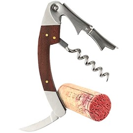 Taylors Eye Witness 3-in-1 Bottle Opener And Corkscrew Tool - Taproom Collection Rosewood And Stainless Steel Waiters Friend. Ideal Cocktail-Making Accessories. Features Foil And Tin Can Cutter.