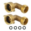 HQMPC Garden Hose Elbow Connector 90 Degree Brass Hose Elbow