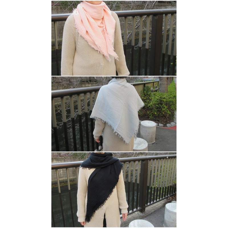 (.a all over the world) Organic Cotton Stole, Large Scarf,