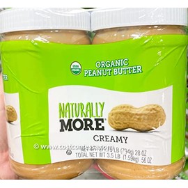 NATURALLY MORE ORGANIC PEANUT BUTTER 2/28OZ (3.5LBS)
